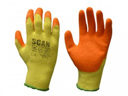Scan Knit Shell Latex Palm Gloves Orange Pack of 12 Pairs £16.99